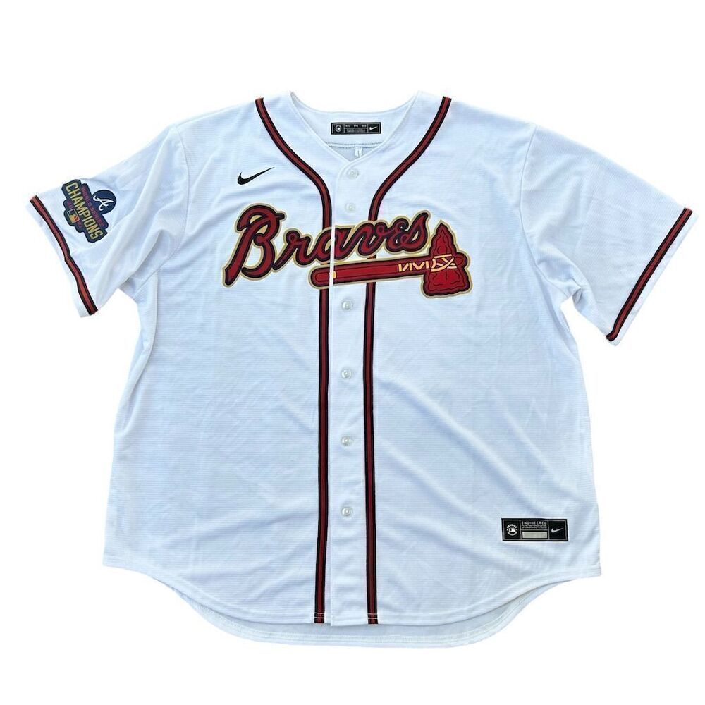 Atlanta Braves 2021 World Series Champs Ozzie Albies Jersey 2XL White‎